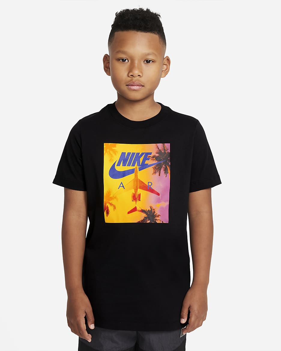 Boys black nike shirt hotsell